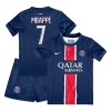 Maillot de Supporter Paris Saint-Germain Mbappé 7 Domicile 2024-25 Pour Enfant